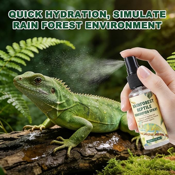 Humidity Spray for Snakes,50ml Tortoise Dry Skin Care,Tortoise Hydrating Spray | for Breeders Pet Parents Animal Lovers Terrarium Enclosure Cage Feeding Tank Shelters Home Office