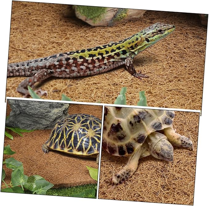 Coconut Fiber Reptile Carpet Mat for Tortoises Lizards and Snakes – Natural Substrate Bedding for Terrarium Liner 100% Organic Coconut Fiber Reptile Tank Accessories