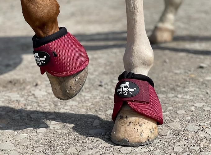 TGW RIDING 2520D Horse Bell Boots No-Turn Horse Bell Boots, Equine Ballistic Hoof Overreach Bell Boot, Pair