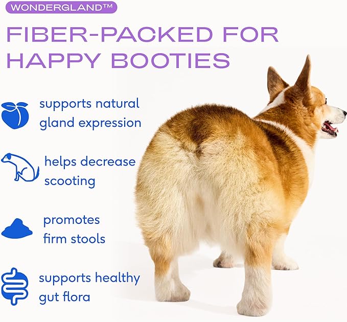 Native Pet WonderGland - Dog Anal Gland Supplement - Promotes Firm Stools, Natural Gland Expression to Help Reduce Scooting - Fiber Food Topper with Miscanthus Grass, Pumpkin & Probiotics - 60 Scoops