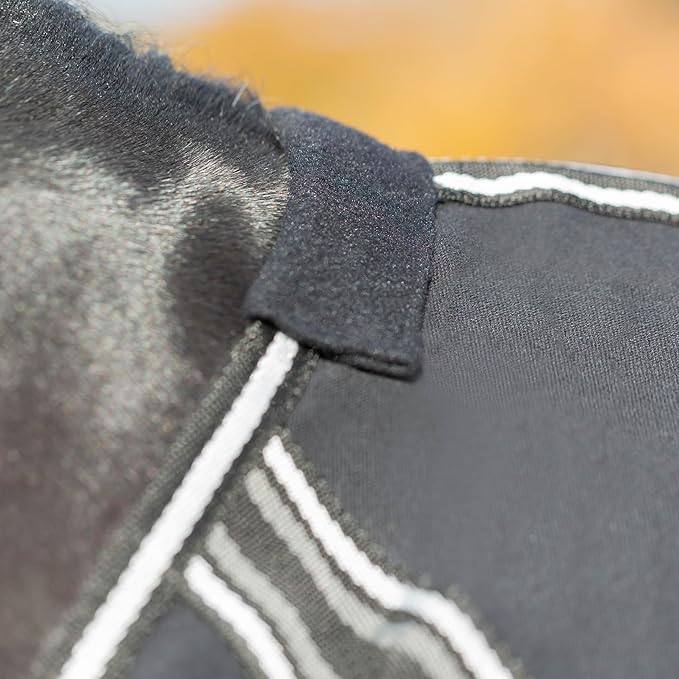 Equinavia Fryd 100% Cotton Stable Blanket for Horses | No Fill - Black - 80 in