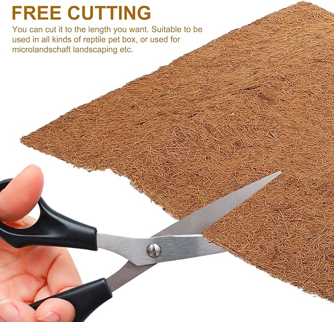 KESYOO Natural Coconut Fiber Reptile Mat Terrarium Bedding for Lizard Turtle Gecko Breathable Easy to Strong Permeability Pet Bedding