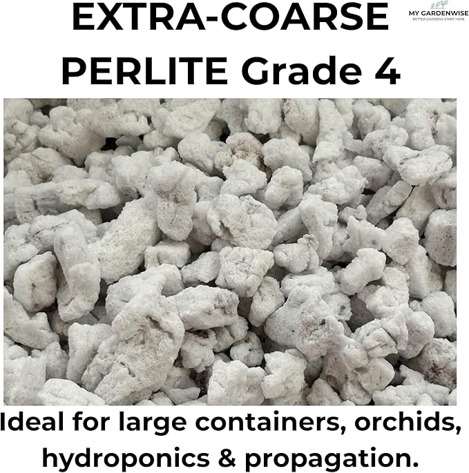 GARDENWISE Perlite for Plants, Extra Coarse Grade 4 Horticultural Perlite, Organic Perlite for Gardening Indoor & Outdoor, Made in USA (30 quarts)