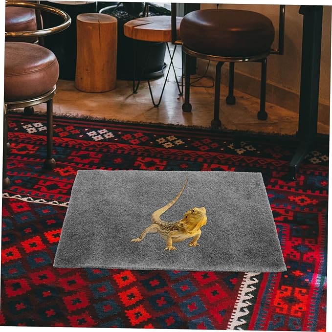 Toddmomy 2Pcs Reptile Mat Wear Resistant Tortoise Bedding Convenient Snake Bedding Carpet for Household Terrarium Use Reptile Carpet