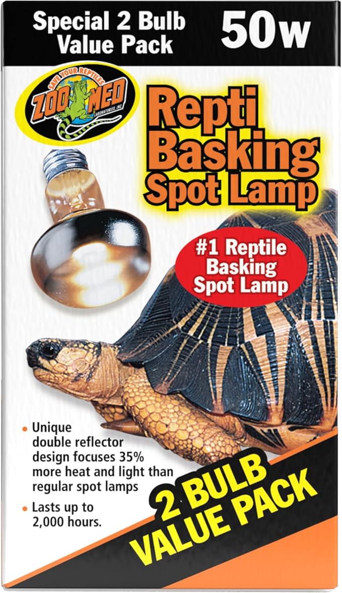 Zoo Med Basking Spot Lamp 50w - 2 Bulb Value Pack