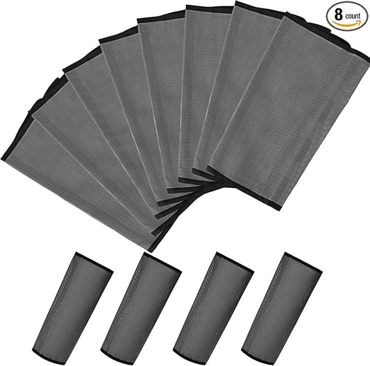 Jexine Set of 8 Mesh Fly Boots for Horse Loose Fitting Non Slip Breathable Horse Fly Leggings Protective Reduces Stress Leg Fatigue Wraps for Preventing Flies Mosquitoes Bite