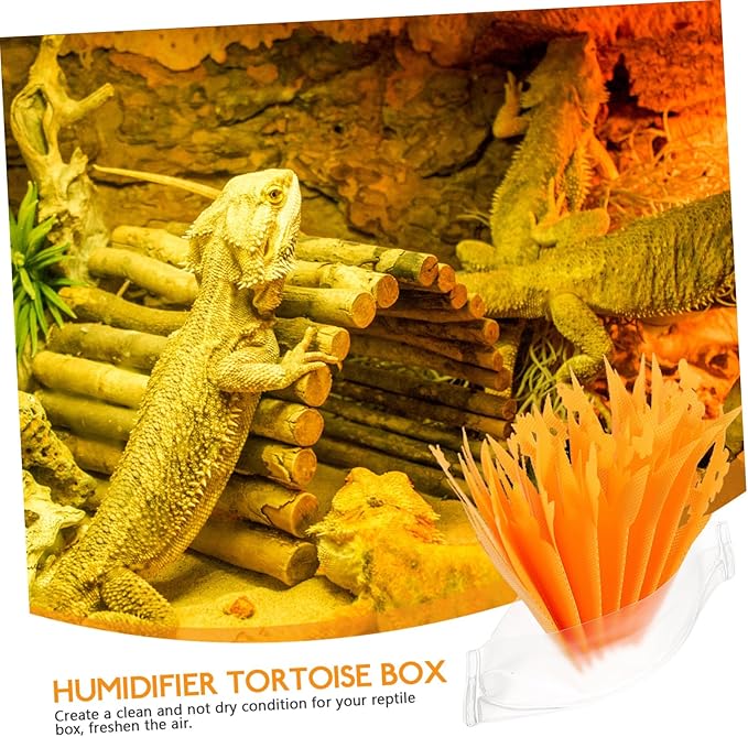 SUPVOX Reptile Humidifier Natural Absorbent Material for Tortoise and Tanks Creates Optimal Humidity for Reptile Habitats Compact Decorative Design