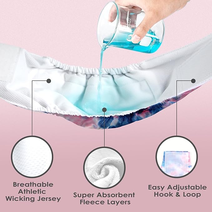 wegreeco Washable Male Dog Belly Band (Stylish Pattern)- Pack of 3 - Washable Male Dog Belly Wrap, Dog Diapers Male (Tie-dye, Sky, X-Large)