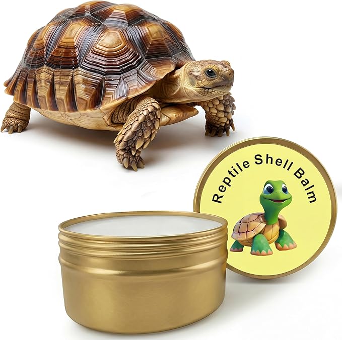 2.6 Oz Tortoise Shell Balm – Professional Dry, Cracked & Dull Shell Care Ointment & Conditioner for Sulcata, Russian & Hermann Tortoises – Natural Wax & Lanolin Formula
