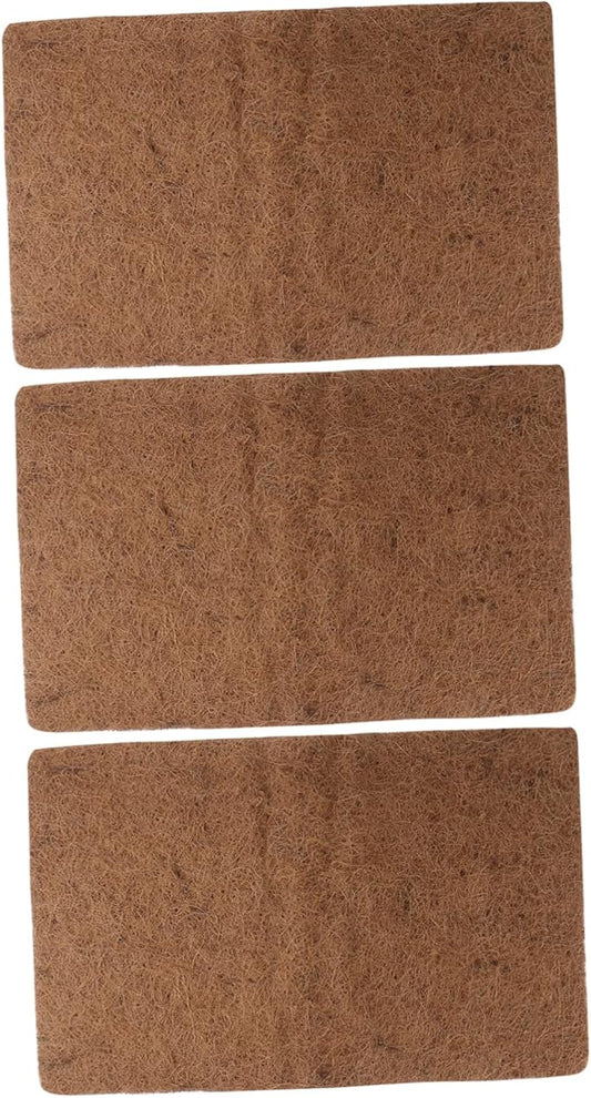 Abaodam 3pcs Climbing Pet Mat Terrarium Reptile Coconut Mat Pet Habitat Soft Mat Substrate Fiber Matting Pads Liner Reptile Bedding Mat Accessories Turtle Tortoise Bedding Lizard