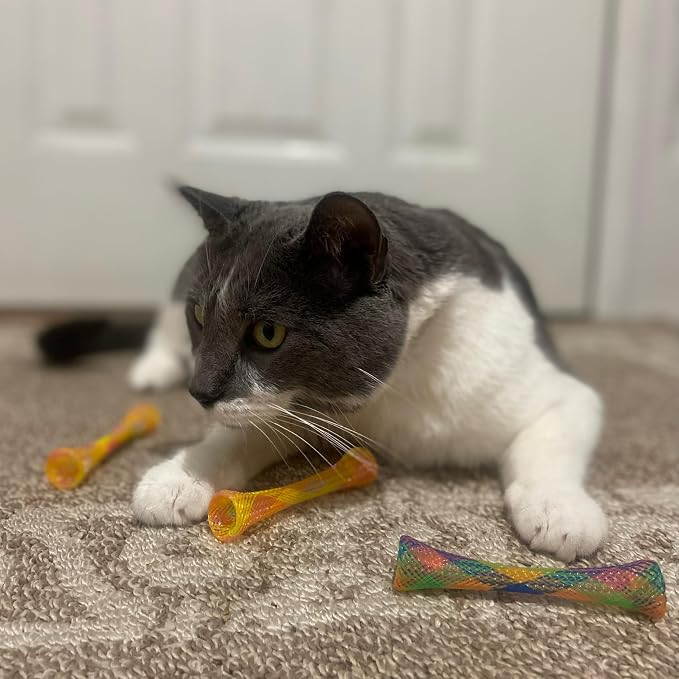 SPOT Kitty Fun Tubes Cat Toy with Catnip Inside | Bouncy Interactive Mesh Toy for Cats and Kittens to Bite, Swat and Chase | 3 Pieces - Image 9