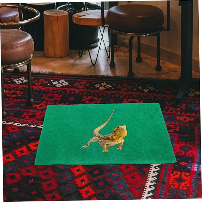 Garneck 2PCS Reptile Mat Wear-Resistant Tortoise Bedding Convenient Snake Carpet Moisture-Absorbing Terrarium Liner for Lizards Snakes and Turtles