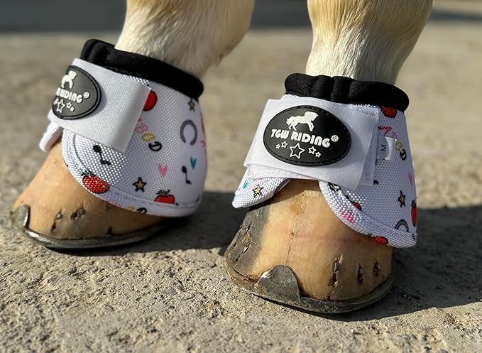 TGW RIDING 2520D Horse Bell Boots No-Turn Horse Bell Boots, Equine Ballistic Hoof Overreach Bell Boot, Pair