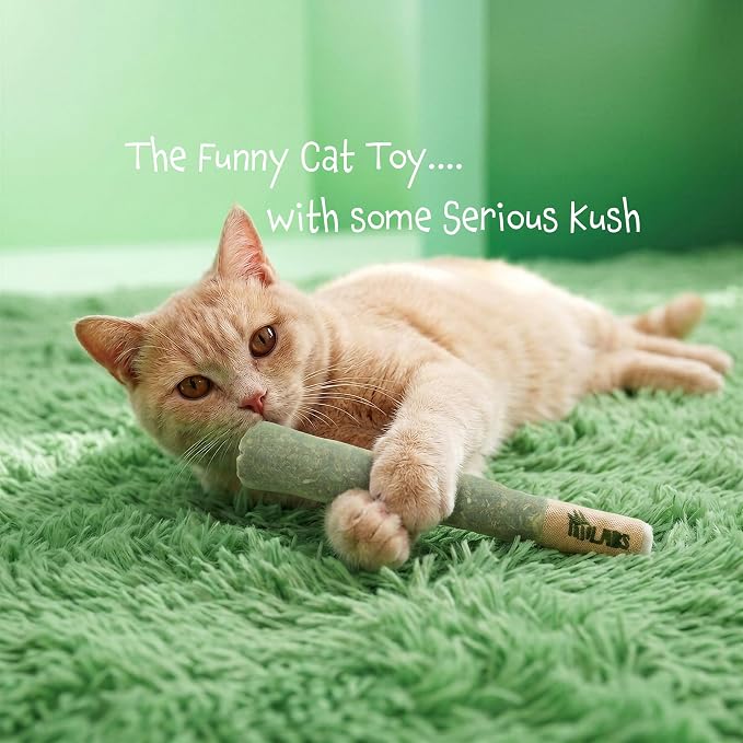 LIT LABS Cat Doobie 3 Pack Catnip Toys for Cats, Funny Cat Toys, Safe Kitten Teething Chew and Kicker Toys, Stress-Relieving Indoor Cat Gifts that Hit Different - Image 4