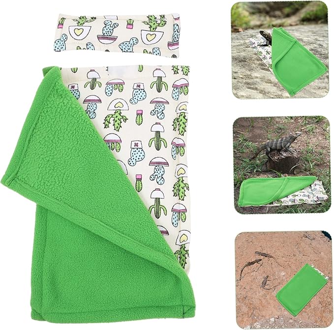 Happyyami Supple Crawl Pets Blanket Reptile Sleeping Bag Warmth Lizard Bed Easy Washable Pet Bedding
