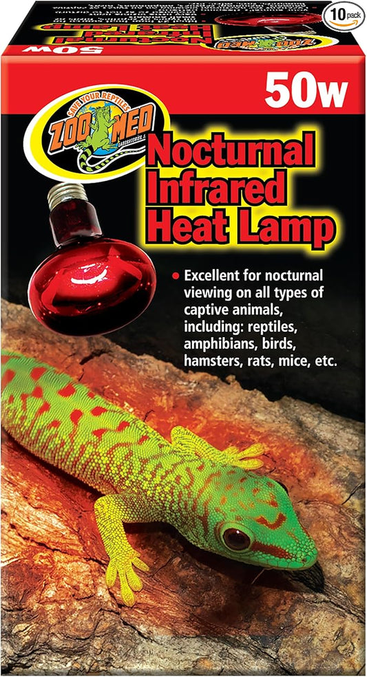 Zoo Med Nocturnal Infrared Heat Lamp 50 Watts - Pack of 10