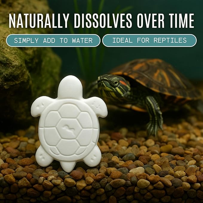 Shellstrong Premium Calcium Block for Aquatic Turtle - Slow Release Water Conditioner - Turtle Calcium Cuttlebone - Turtle Tank Accessories - 20 Gallon Aquatic Reptile Tank Treatment