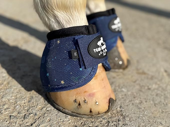 TGW RIDING 2520D Horse Bell Boots No-Turn Horse Bell Boots, Equine Ballistic Hoof Overreach Bell Boot, Pair