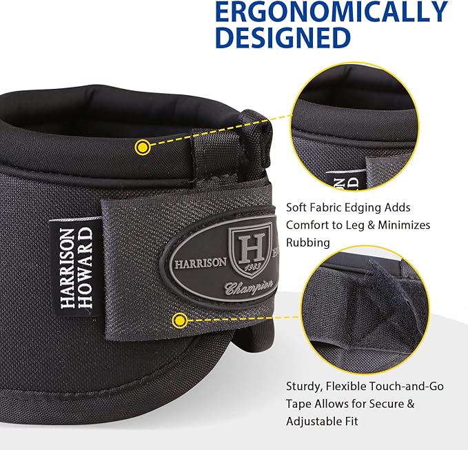 Harrison Howard Horse Bell Boots Overreach Bell Boots No-Turn Bell Boots for Horse-Durable Protective Hoof Boot