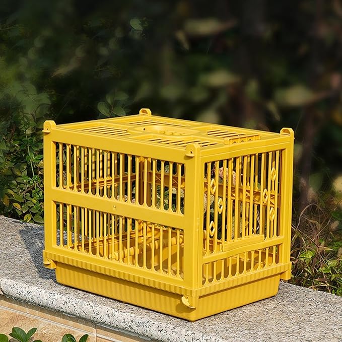 Bird Travel Cage, Bird Transport Cage with Standing Perch, Lightweight Carrier, Breathable Secure Design, Easy Carry Handle Structure, for Parakeet Cockatiel Conure Finch Lovebird