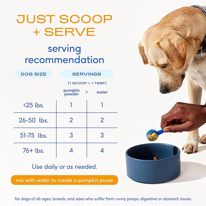 Native Pet Pumpkin for Dogs - Organic Dog Food Topper Powder - Promotes Firm Stools, Supports Digestive, Bowel Health & Nutrient Absorption - USDA Organic, Rich in Fiber with Real Pumpkin - 60 Scoops