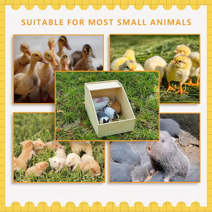 Wood Rabbit Nesting Box, 18"x15"x12"Wooden Small Animals Hutch Hideout for Breeding,Suitable for Rabbits ，Guinea Pig & Other Small Animals
