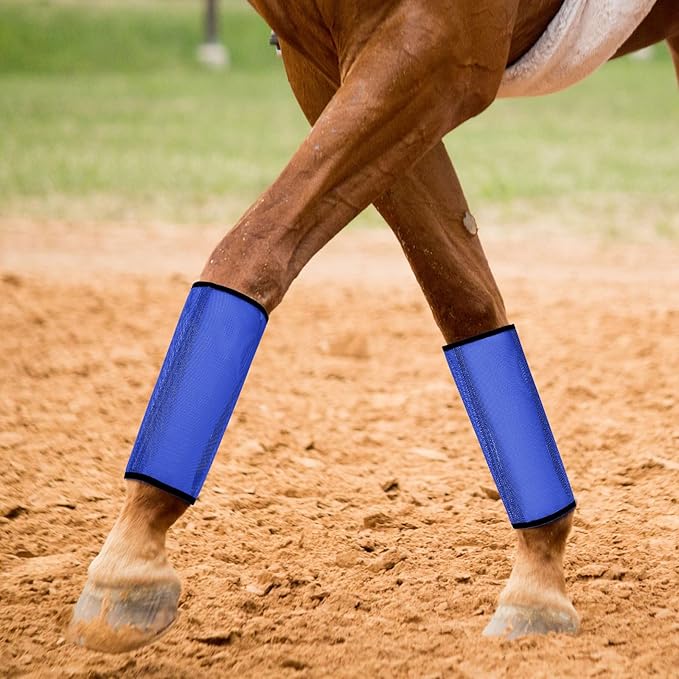 Paterr Set of 24 Mesh Fly Boots for Horse Loose Breathable Mesh Horse Boots Protective Horse Leg Wraps Horse Leggings for Preventing Flies and Mosquitoes Bites