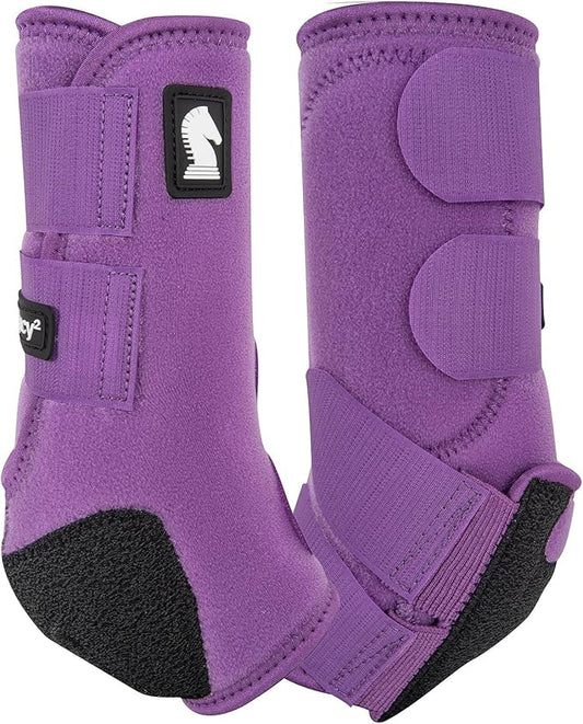 Classic Equine Legacy2 Support Boots, Front (Violet Purple, Large)