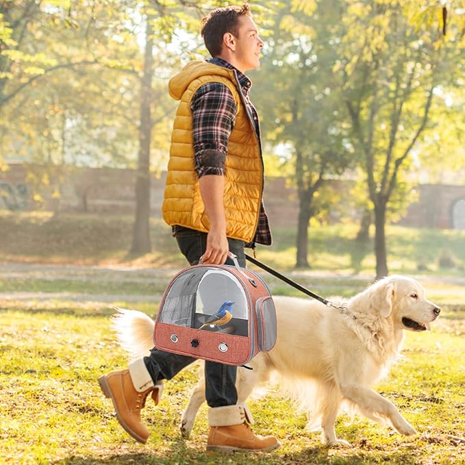 Lightweight Bird Carrier - Bird Backpack Carrier | Small Pet Parrot Bag, Portable Cage, Removable Backpack Travel Cagge for Rabbits Parrots Small Pets Hamsters