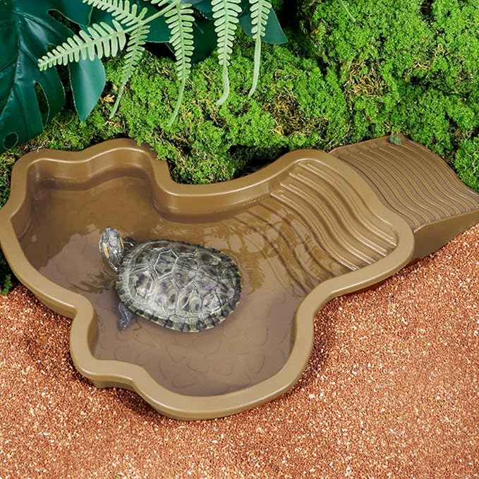 Turtle Bathing – Aquarium Turtle, Climbing Pet, Amphibian Basin | Shower Basin Turtles Bathing for Small Reptiles, Pet Care, Swimming, and Relaxation at Home or Garden
