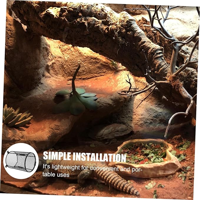 Reptile Heat Lamp Mesh Cover Scald Ceramic Protector for Reptile Cages Lampshade with Easy Observation and Maintenance for Supplies
