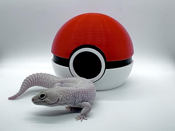 Poke Cave for Geckos, Snakes, Reptiles, and Other Small Pets - Ball Humidity Hide - Shedding, Hiding, or Egg Laying Shelter