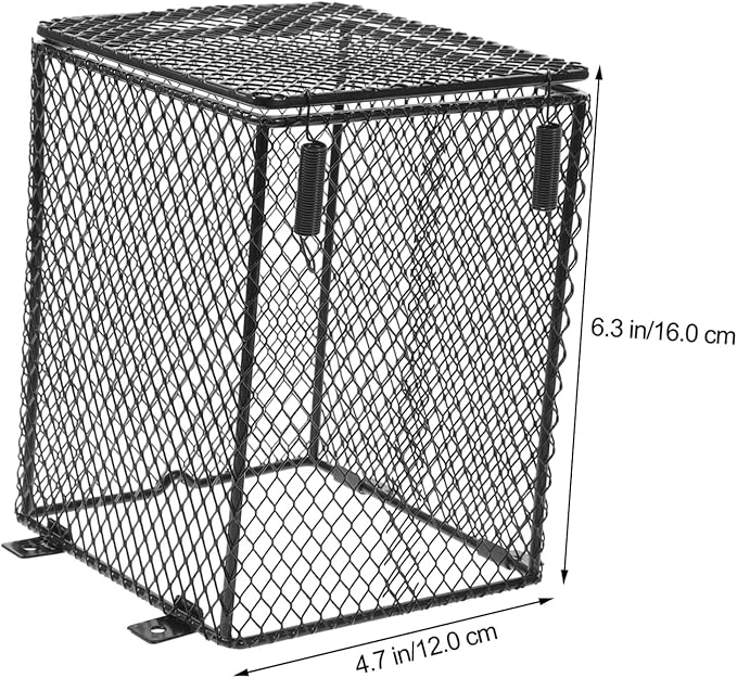 Reptile Lamp Cover Scalding Mesh Shade for Parrot Bird Cage Basking Easy Installation High-Temperature Reptile Accessory