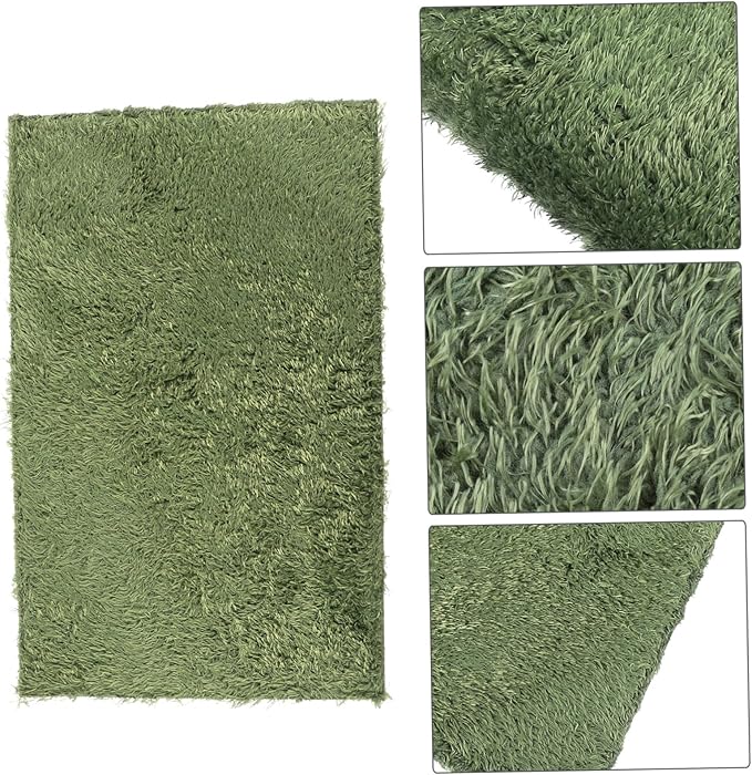 Totority 2pcs Reptile Habitat Cushion Moss Carpet Mat Simulation Substrate Liner Washable Reusable for Lizard Tortoise Frog Terrarium Bedding