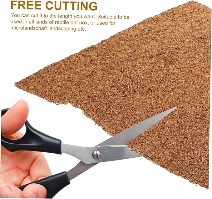 Natural Coconut Fiber Reptile Bed Mat Substrate for Tortoise Lizard Snake Habitats Breathable Easy to Clean Reptile Bedding