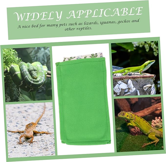 SUPVOX Reptile Sleeping Bag with Pillow Warmth Lizard Mat for Crawling Pets Comfortable Blanket for Bearded Dragons Snakes and Lizards