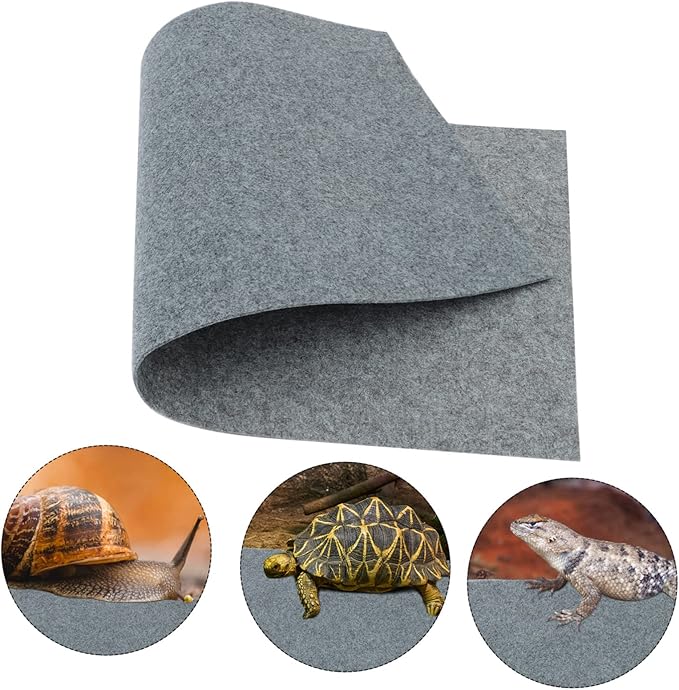Toyvian Terrarium Liner Reptile Carpet Mat Soft and Absorbent Substrate for Lizards Snakes Turtles and Climbing Pets Easy to Bedding