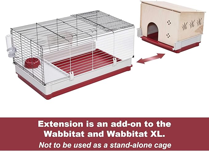 MidWest Homes for Pets Rabbit Hutch Extension | Wood Rabbit Hutch Extension Fits Midwest Models 158 & 158XL, 158HEX