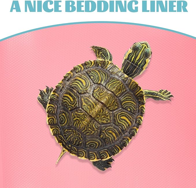 Luxshiny Reptile Carpet Terrarium Substrate Mat Foldable Lightweight Liner for Bearded Dragons Snakes Lizards Tortoises Leopard Geckos Easy to Clean Cuttable Tank Bedding Accessory
