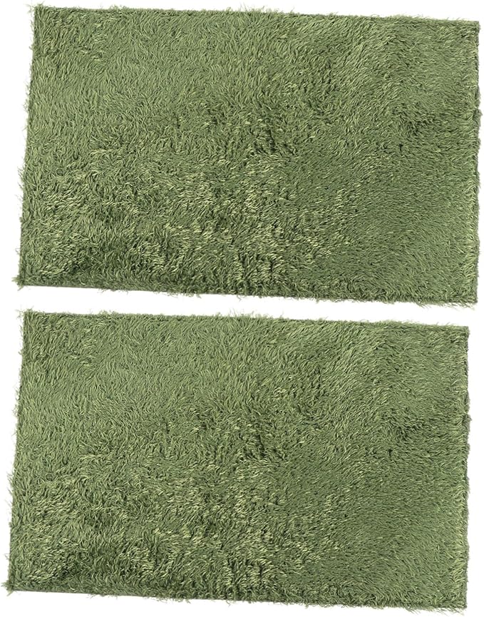 2pcs Moss Reptile Carpet Substrate Liner for Turtle Habitat and Lizard Terrarium Breathable Reptile Mat with Moisture Retention Soft Comfortable Bedding for Snakes Turtles