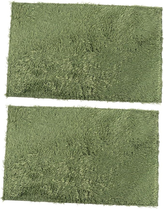 2pcs Moss Reptile Carpet Substrate Liner for Turtle Habitat and Lizard Terrarium Breathable Reptile Mat with Moisture Retention Soft Comfortable Bedding for Snakes Turtles
