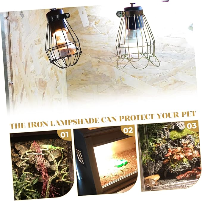 Yardwe Turtle Tank Accessories Reptile Tank Lampshade Cover Heat Dissipation Mesh Lamp Protective Cover