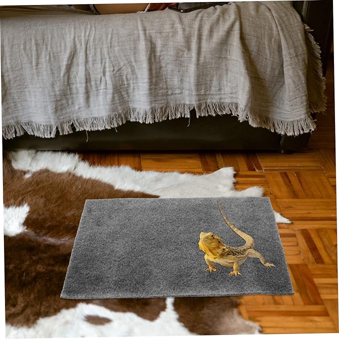 Abaodam 2PCS Reptile Carpet Wear-Resistant Snake Bedding Mat for Tortoise Lizard Moisture-Absorbing Decorative Reptile Supply for Home Use