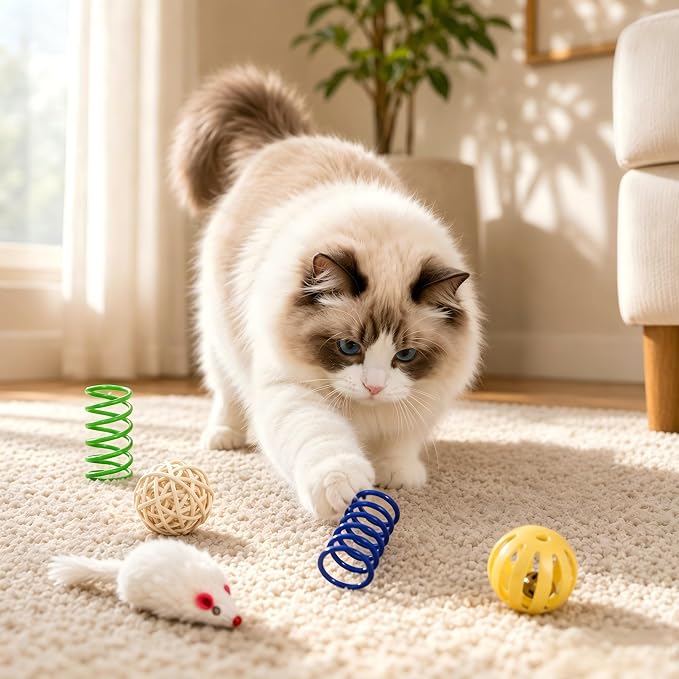 Cat Toys for Indoor Cats, 46 Pack Interactive Cat Toy Set for Kitten - Image 5