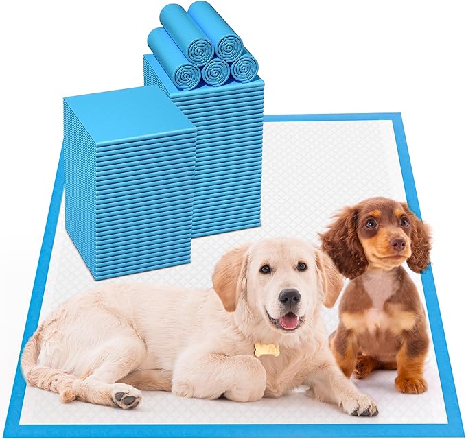 Upgrade Leak-Proof Pet Training and Puppy Pads, Jumbo Pee Pads for Dogs with Thicken Polymer Heavy Absorbency, Quick Dry Disposable Pee Pads for Cats Dogs