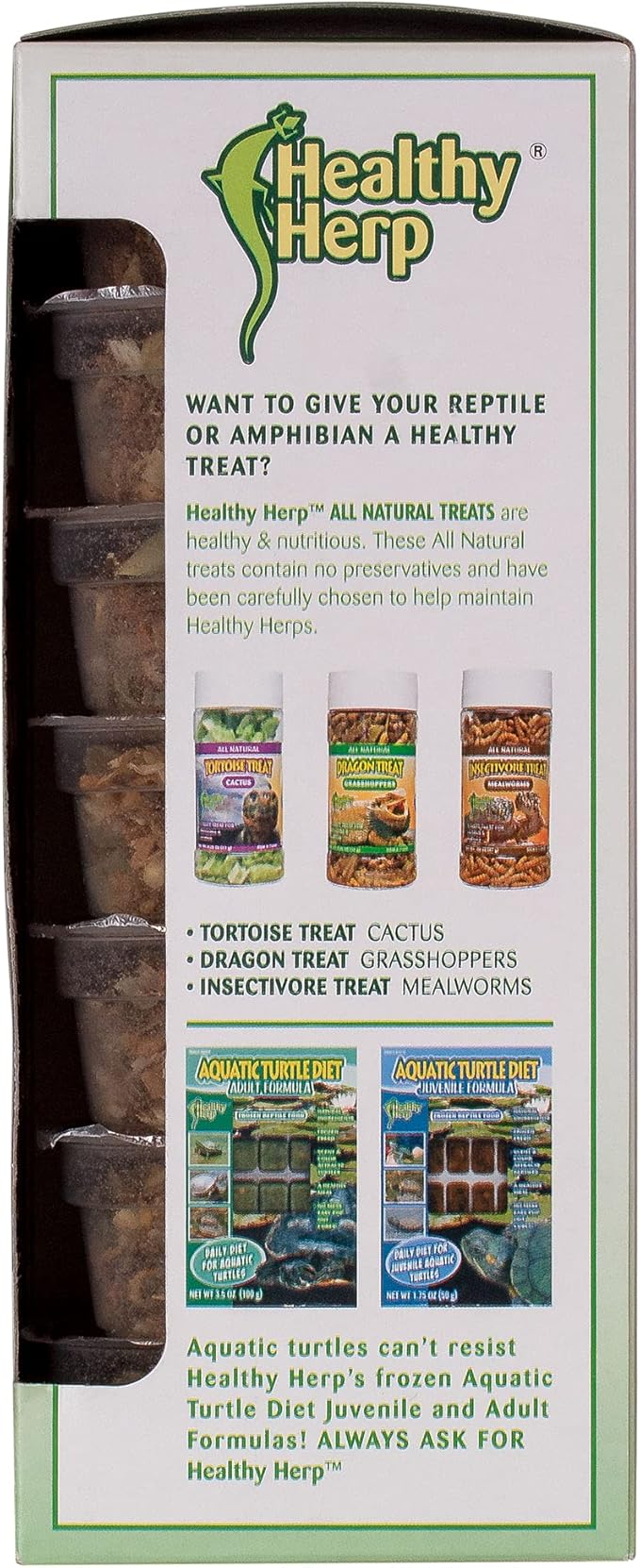 Healthy Herp Veggie Mix Instant Meal for Reptiles - Nutritious Bearded Dragon Accessories, Bearded Dragon Food - Made in USA - Quick Prep, for Box Turtles, Lizards, Tortoises - 7 x 0.16 oz (4.6g) Cups