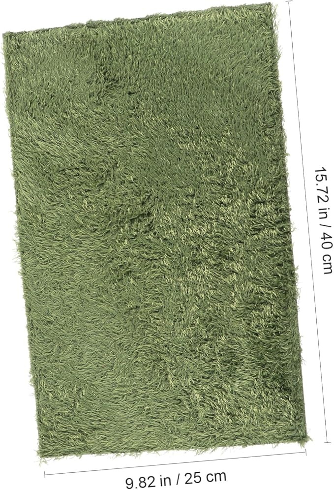 2pcs Moss Reptile Carpet Substrate Liner for Turtle Habitat and Lizard Terrarium Breathable Reptile Mat with Moisture Retention Soft Comfortable Bedding for Snakes Turtles