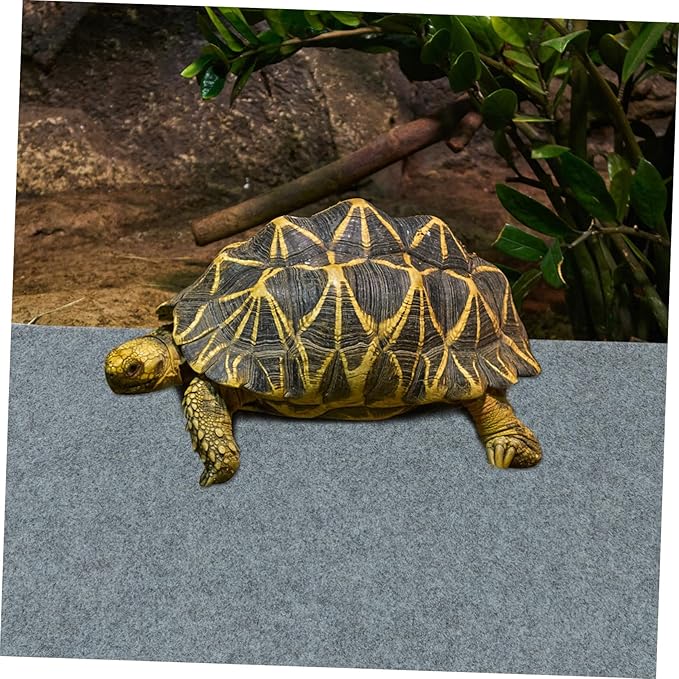 Toddmomy Reptile Cage Liner Comfortable Breathable Mat for Bearded Dragons Snakes and Turtles Easy to Cut Grey Substrate for Terrariums