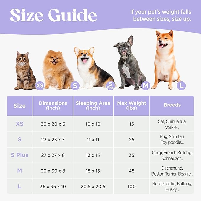 LE SURE Donut Cat Beds for Indoor Cats - Gift for Pets with Washable Cover, Cute Modern Puppy Beds with Jacquard Shaggy Plush & Anti Slip Bottom, 20 Inch, Brown