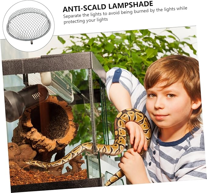 Happyyami Lampshade Accessories for Reptile Terrariums Mesh Cover for Lampshade Supply